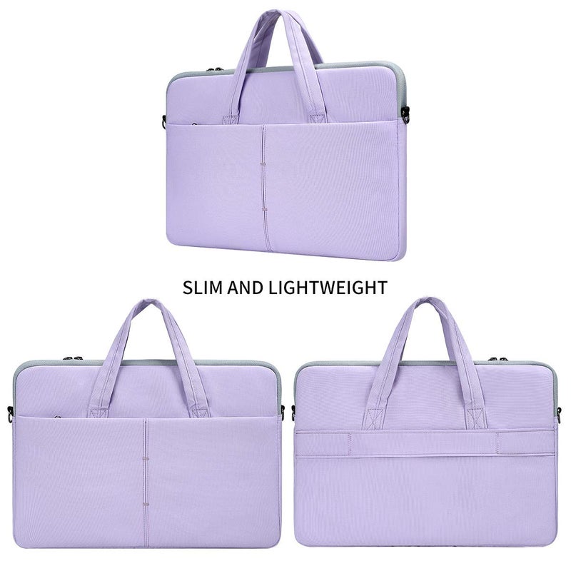 iKammo 13.3 14 Inch Laptop Shoulder Bag Sleeve Case For Dell Latitude 14/ Inspiron 14 5410  13.5-14.4 Surface Laptop Studio 6/5/4  Hp Lenovo Acer Asus Chromebook 14/ Stream 14/ Ideapad/Swift 3 Purple - Image 3