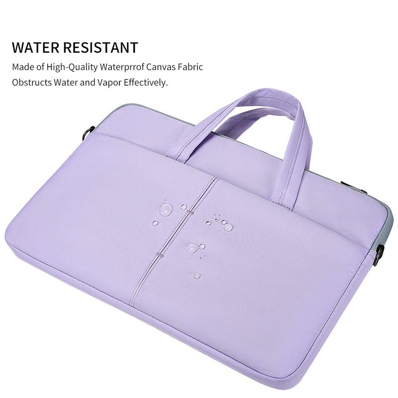 iKammo 13.3 14 Inch Laptop Shoulder Bag Sleeve Case For Dell Latitude 14/ Inspiron 14 5410  13.5-14.4 Surface Laptop Studio 6/5/4  Hp Lenovo Acer Asus Chromebook 14/ Stream 14/ Ideapad/Swift 3 Purple - Image 5