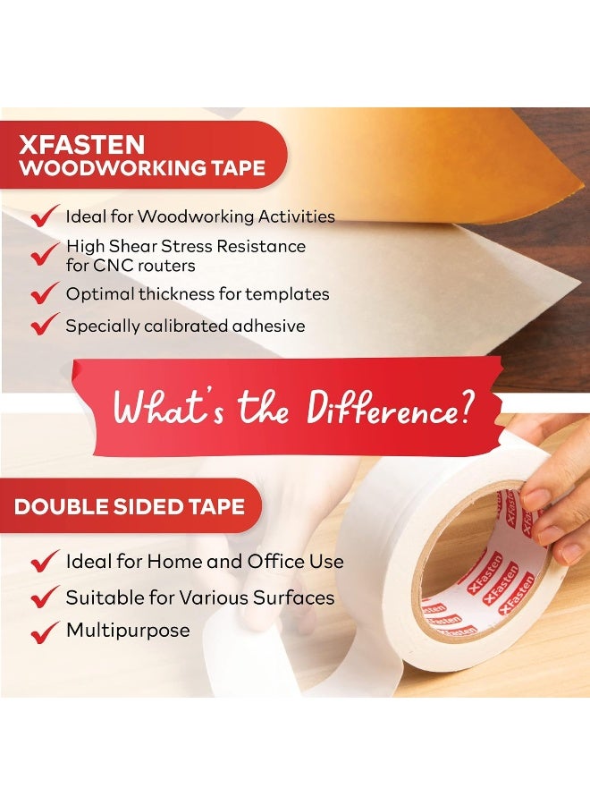 XFasten XFasten Double Sided Woodworking Tape, 1-Inch by 36-Yards, 3-Pack  - Image 4
