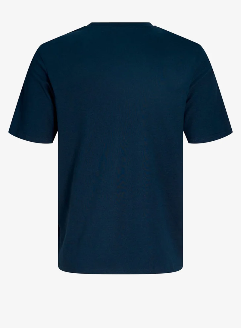 JACK & JONES  Casual Standard Fit Crew Plus Size Neck T-Shirt for Men | Best Price UAE