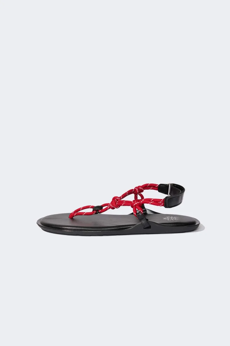 ديفاكتو Woman Flat Sole Faux Leather Sandals