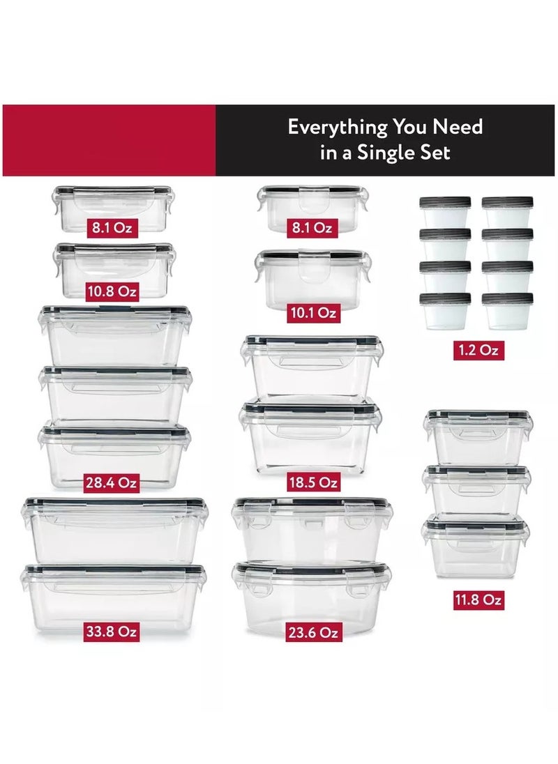 24-Piece Food Storage Container Set, BPA-Free Storage Box, Plastic Containers for Kitchen Organization, Meal Prep, Lunch Containers (Includes Labels & Pen)