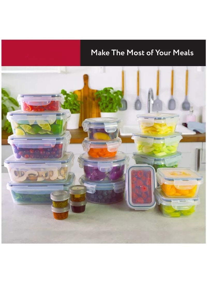 24-Piece Food Storage Container Set, BPA-Free Storage Box, Plastic Containers for Kitchen Organization, Meal Prep, Lunch Containers (Includes Labels & Pen)