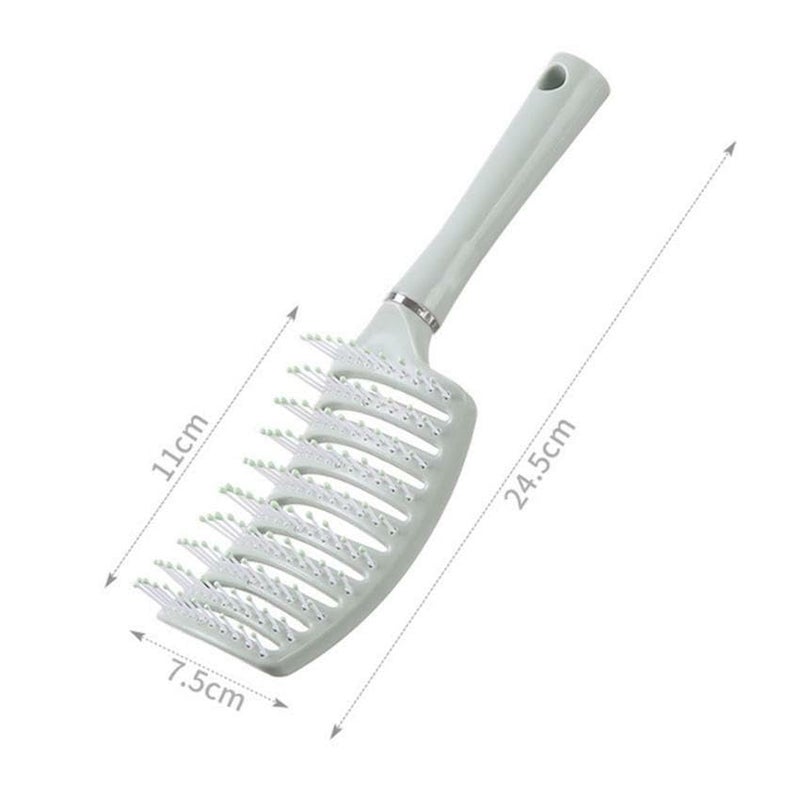 Vitalogy - Hair Brush for Women and Men CURVED & VENTED - Detangler Paddle Hair Brush For All Hair Types (Wet, Dry & Damaged Hair) - Hair Straightener for Curly Hair, Blow Drying (Green) - Image 4