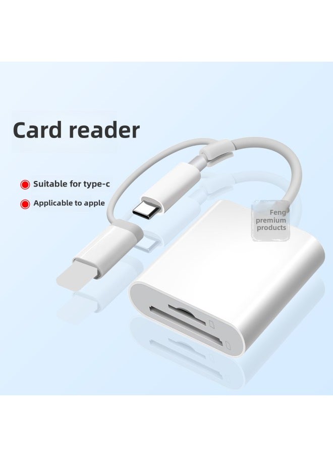 Generic - Multi-Function IPad Camera Converter For Apple Android OTG Reader Type-C Three-In-One External Storage Device High-Speed Transmission-Number Of Interfaces:Dual-use Hanging Basket A TF/SD Dual Card [fully Compatible Version]] - Image 1