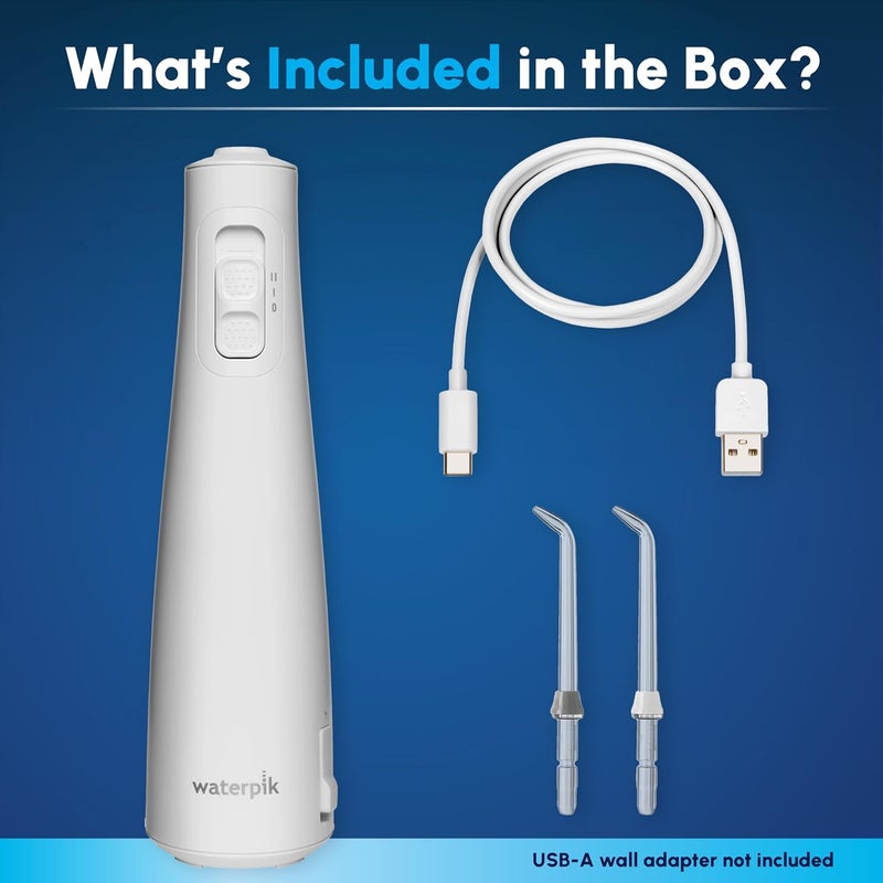 Waterpik جهاز تنظيف الأسنان بالماء اللاسلكي القابل لإعادة الشحن من ووتربك Pulse المحمول للعناية بالأسنان واللثة وتقويم الأسنان والسفر مع 2 نصائح تنظيف مقاوم للماء معتمد من ADA WF20 التعبئة قد تختلف - Image 4
