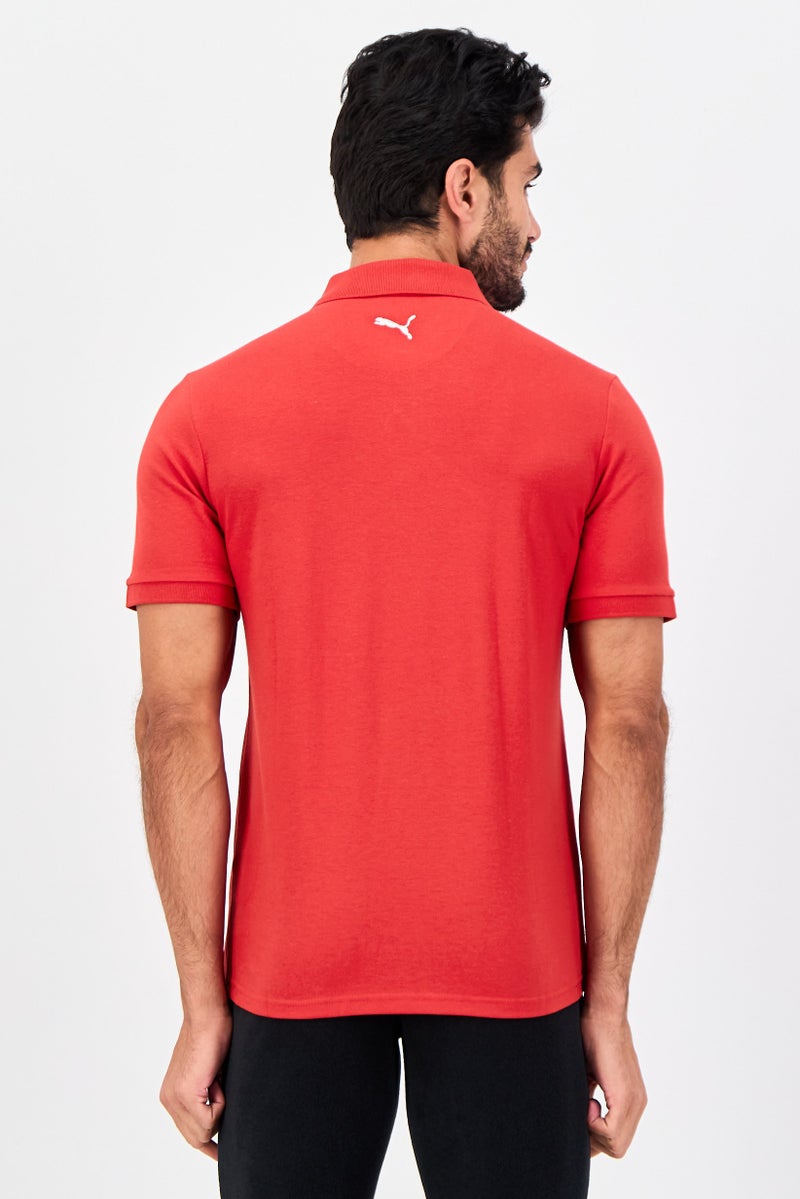 PUMA Men Sportswear Fit Short Sleeve Essential Outdoor Polo Shirt, Red - Image 3