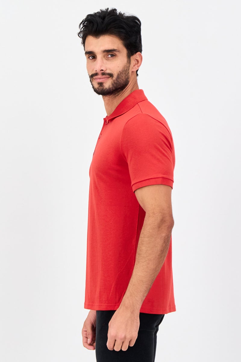 PUMA Men Sportswear Fit Short Sleeve Essential Outdoor Polo Shirt, Red - Image 2