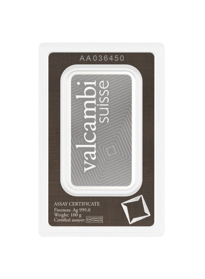 Silver Valcambi 100 Gram Silver Bar - Image 2