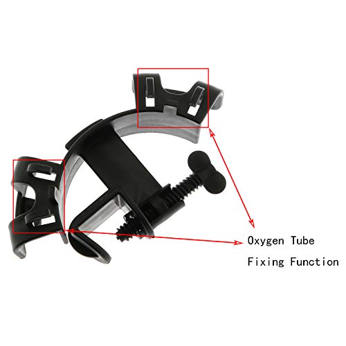 Maxmoral 2pcs Aquarium Water Tube Clamp Adjustable Plastic Fish Tank Pipe Holder Fixed Clips(Black) - Image 4