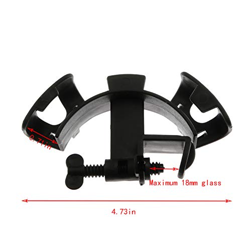 Maxmoral 2pcs Aquarium Water Tube Clamp Adjustable Plastic Fish Tank Pipe Holder Fixed Clips(Black) - Image 5