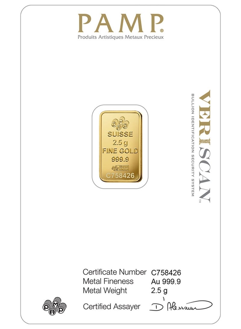 Pamp Suisse Queen Fortuna 24K 999.9 2.5g Pure Gold Bar 2.5 Grams - Image 4