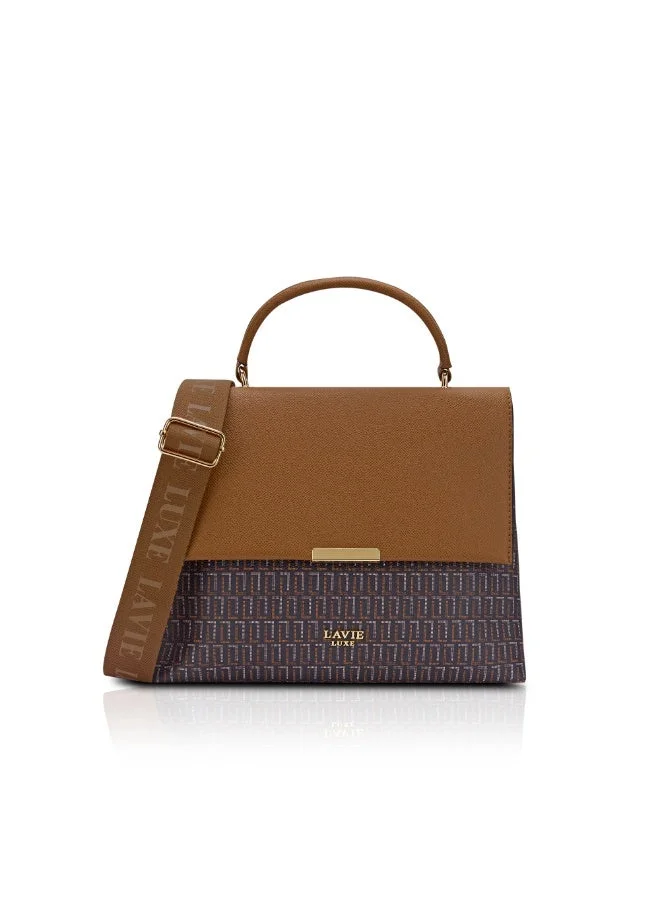 Luxe Women's Mono Marsh25 Satchel Handbag (Navy)