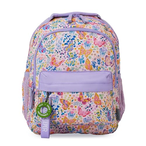 ZOOKEEPER School Bag for Boys & Girls Kids School Bags for 2-5 Years Lightweight, Water-Resistant Backpack for Toddlers, Preschool & Nursery Cute Butterfly Design (Pink, 8L) - Image 1