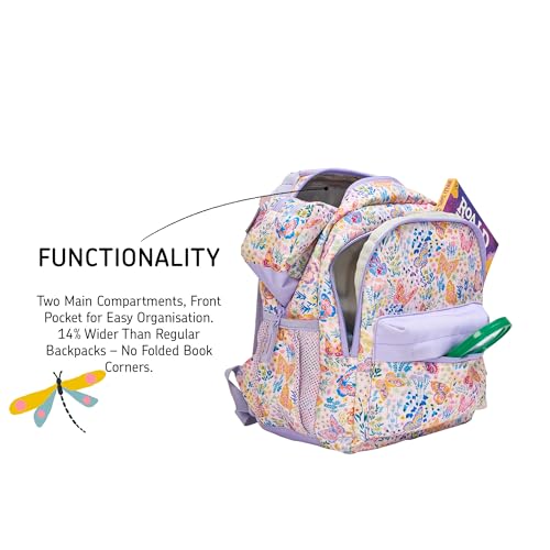 ZOOKEEPER School Bag for Boys & Girls Kids School Bags for 2-5 Years Lightweight, Water-Resistant Backpack for Toddlers, Preschool & Nursery Cute Butterfly Design (Pink, 8L) - Image 2