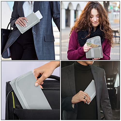 VOCHIC Money Wallet, Money Organizer for Cash with 6 Zippered Pocket Multipack Money Pouch, Cash Bill Organizer, Money Bag Small Travel Money Holder for Budgeting, Receipt and Tips(Gray Green) - Image 5
