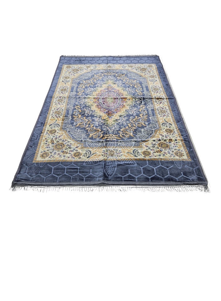 SMART HOME Excellent velvet carpets and rugs, padded and soft to the touch, with beautiful 3D patterns a ground seating mat for trips, camping, hiking, and wilderness, a luxurious rug, size 230X160 cm - Image 1
