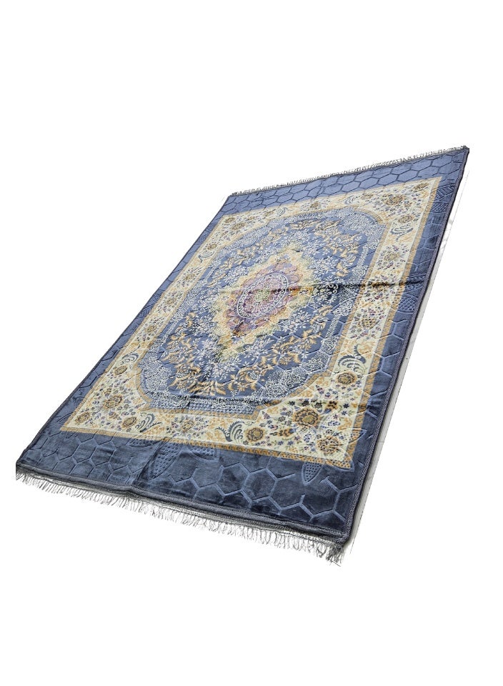 SMART HOME Excellent velvet carpets and rugs, padded and soft to the touch, with beautiful 3D patterns a ground seating mat for trips, camping, hiking, and wilderness, a luxurious rug, size 230X160 cm - Image 2