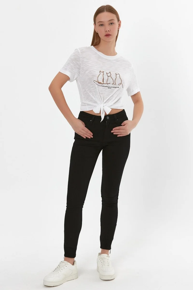 Alexander Gardi Printed Lace-Up T-Shirt (B22-24300)