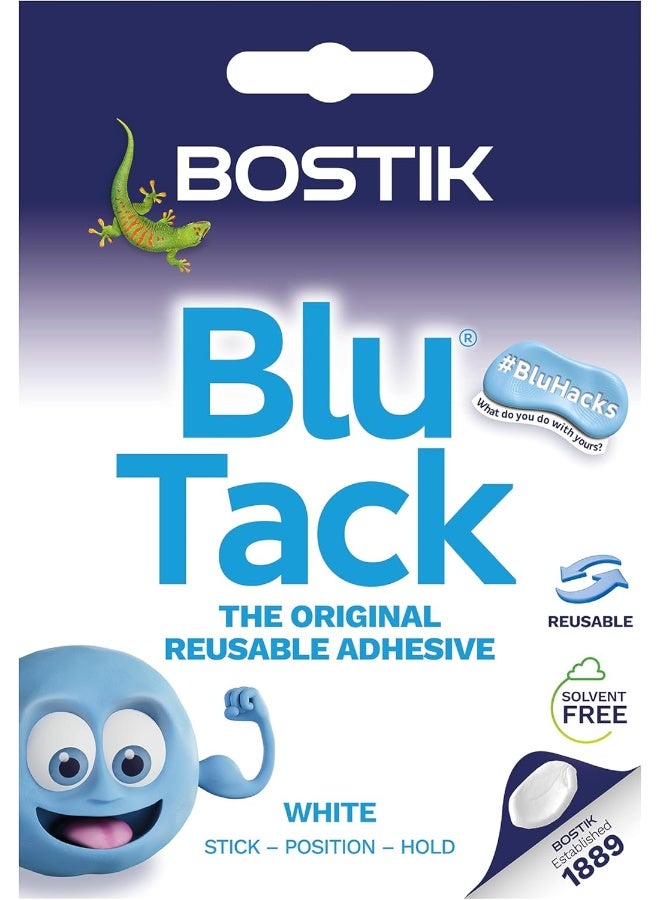 بوستيك بلو تاك، لاصق متعدد الأغراض قابل لإعادة الاستخدام، نظيف وآمن وسهل الاستخدام، غير سام، حجم مناسب، اللون: أبيض - Image 1