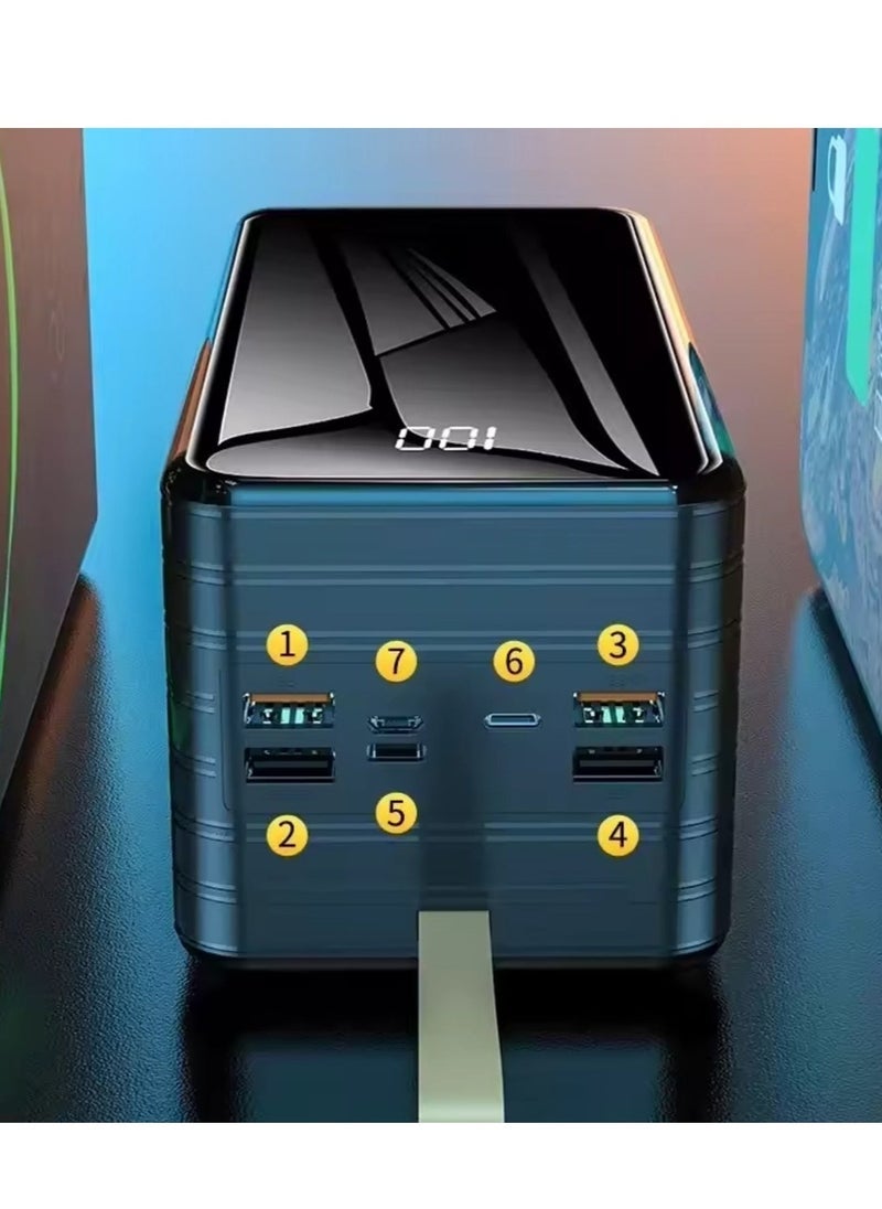 بنك طاقة بسعة 80000 مللي أمبير مع شاشة LED، سعة كبيرة، مزود بكابل شحن للهواتف المحمولة، وشاحن بطارية محمول. - Image 4