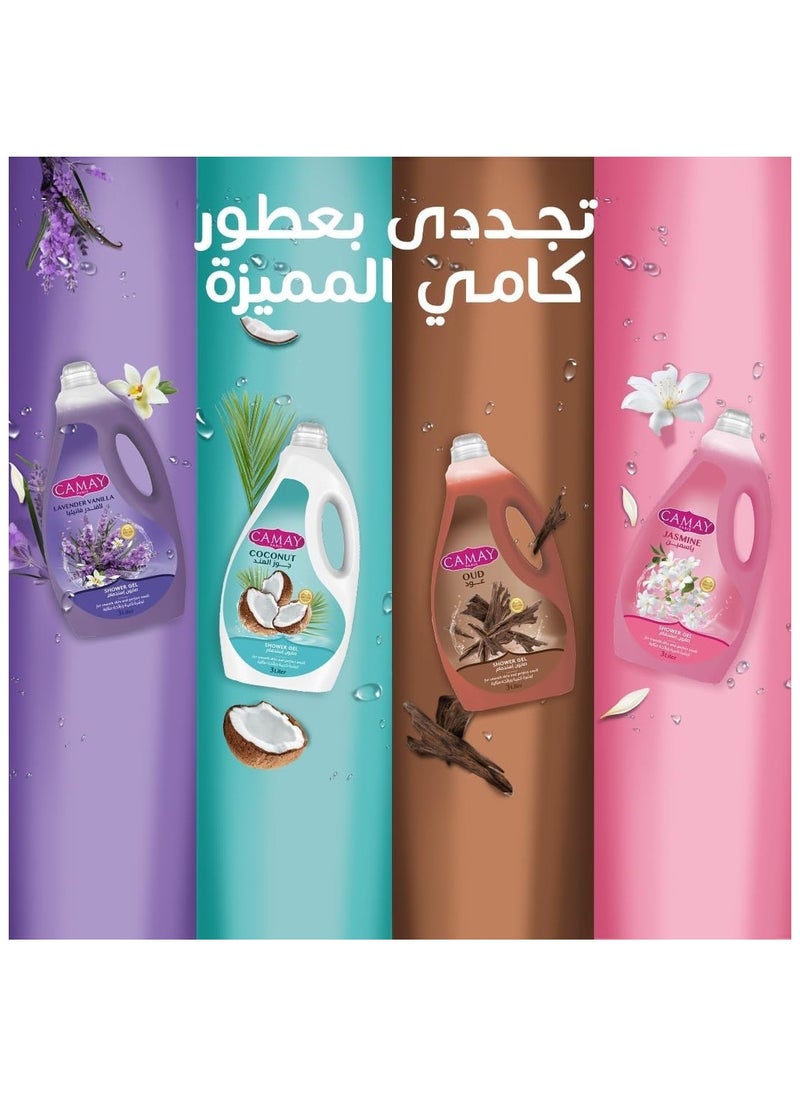 Camay - CAMAY Shower GeL COCONUR 3 LITER - Image 1
