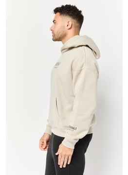 Originals by Brooklyn Cloth Men Brand Logo Long Sleeve Hoodie, Light Grey  - Image 3