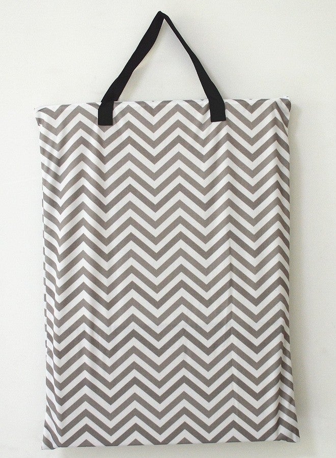 Hibaby Large Hanging Wet/Dry Cloth Diaper Pail Bag for Reusable Diapers or Laundry - Image 2