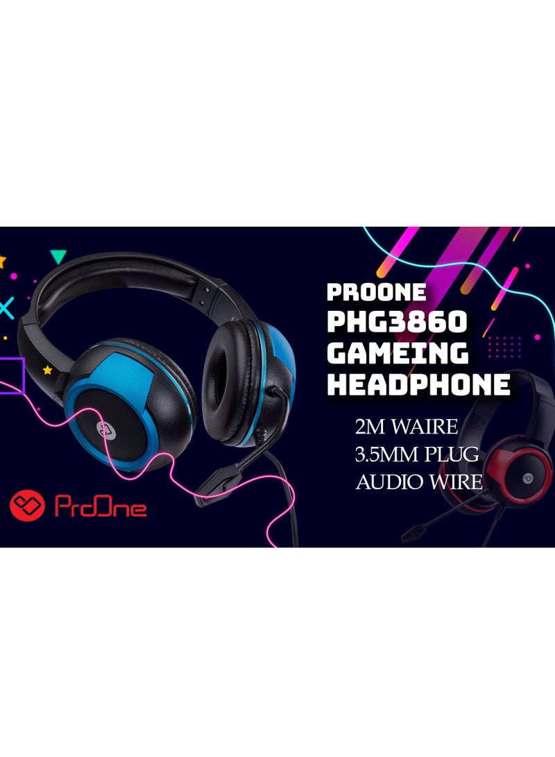 ProOne ProOne PHG3860 Gaming Headset - Memory Foam Cushion - for PC, Mac, PS4, PS5, Switch, Xbox One, Xbox Series X|S, Mobile - 3.5mm Audio Jack - Lightweight 255g - ABS+PP Material - Image 4
