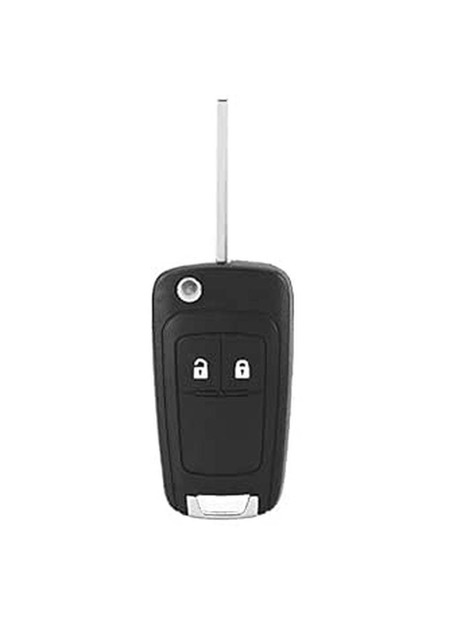 Black ABS Plastic Key Fob Shell Replacement 2 Buttons Remote Key Case for Car Owners - Image 1