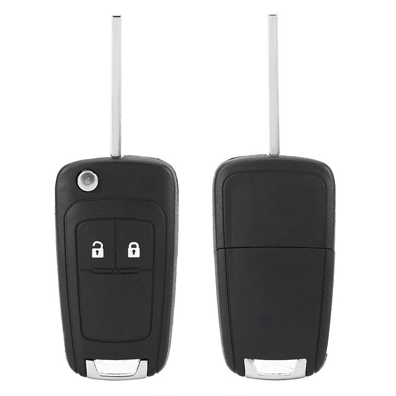 Black ABS Plastic Key Fob Shell Replacement 2 Buttons Remote Key Case for Car Owners - Image 3