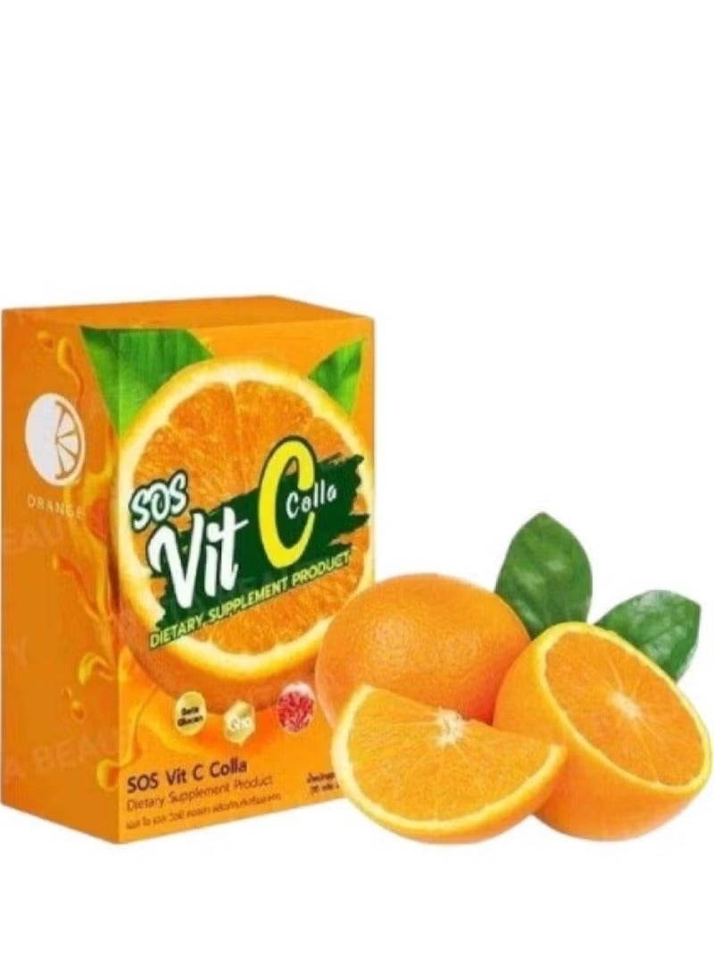 إس أو إس مكمل غذائي يجمع بين فيتامين C والكولاجين، مصمم لدعم صحة البشرة وتعزيز المناعة. - Image 2