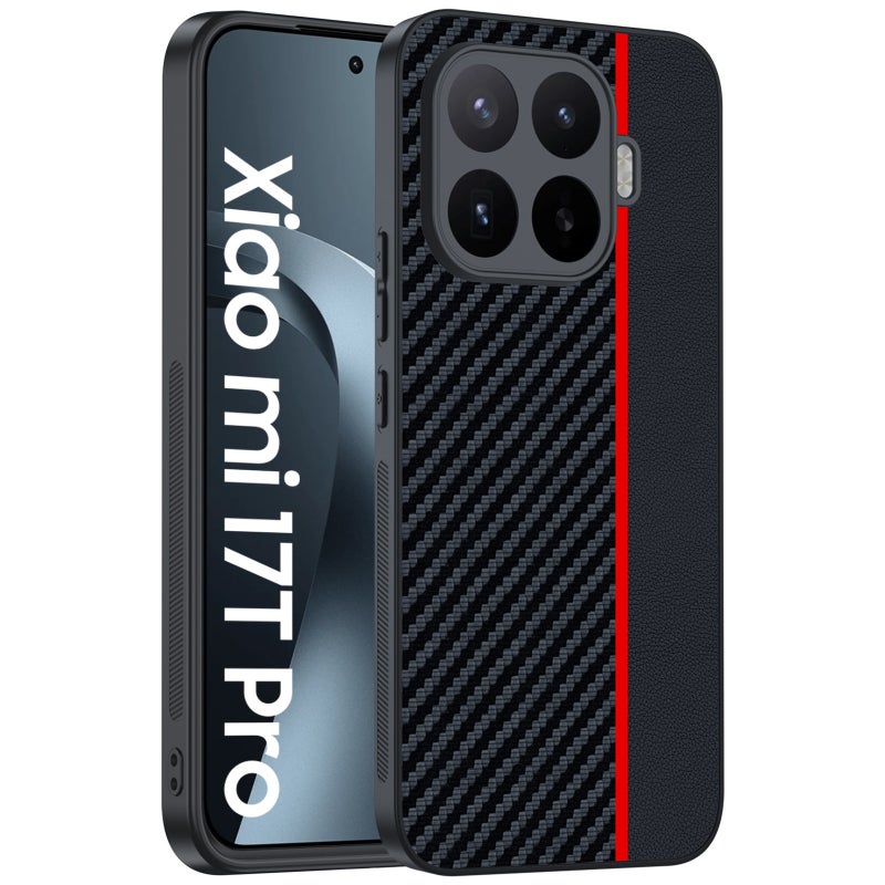 Ultra-Thin Shockproof Phone Case with Kevlar Fiber and Leather Texture for Xiaomi 17T Pro, 17T, and 17 Series - Image 1
