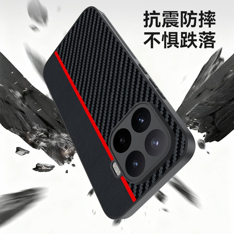Ultra-Thin Shockproof Phone Case with Kevlar Fiber and Leather Texture for Xiaomi 17T Pro, 17T, and 17 Series - Image 4