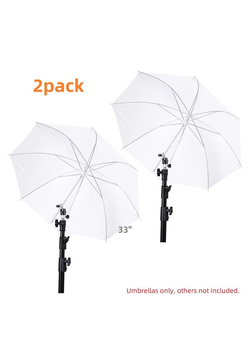 Generic - 2pack 33" white Translucent Soft Light or Gold Black Reflective Professional Photography Studio Lighting Umbrellas - Image 1
