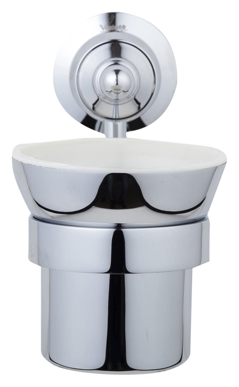 Vantage VAR-1002(A) 100% Brass Tumbler Wall Mount Holder With Corrosion Resistant Design For Bathroom, Kitchen & Other Settings - Image 1