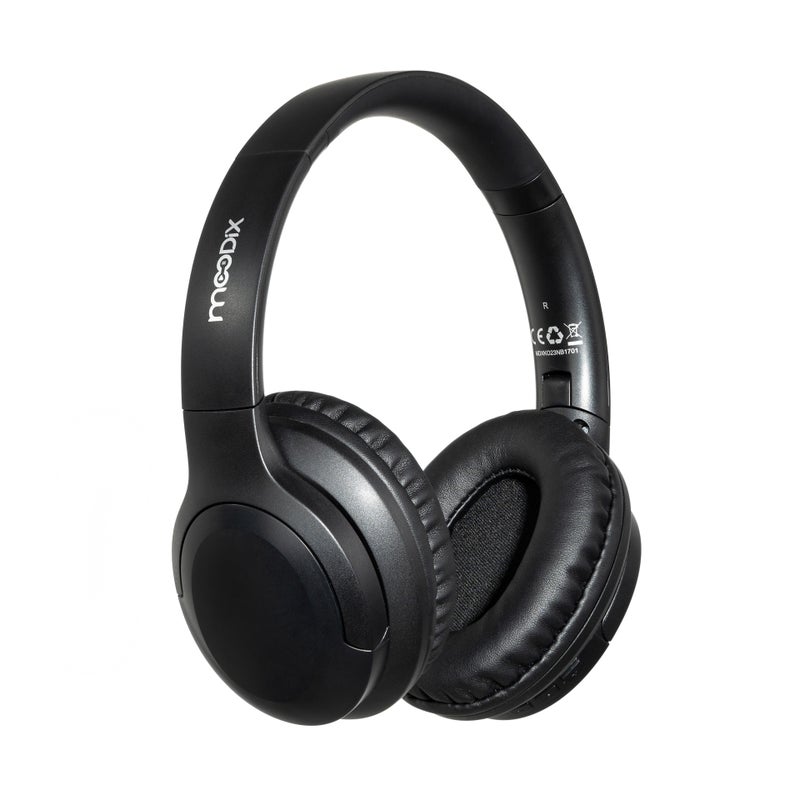 moodix Wireless Over the Ear Headphones, Active Noise Cancelling Headphones, 10 Hours Playtime, Bluetooth Headphones, Hands-Free Mic & Voice Assistant, Lightweight Case - Image 1