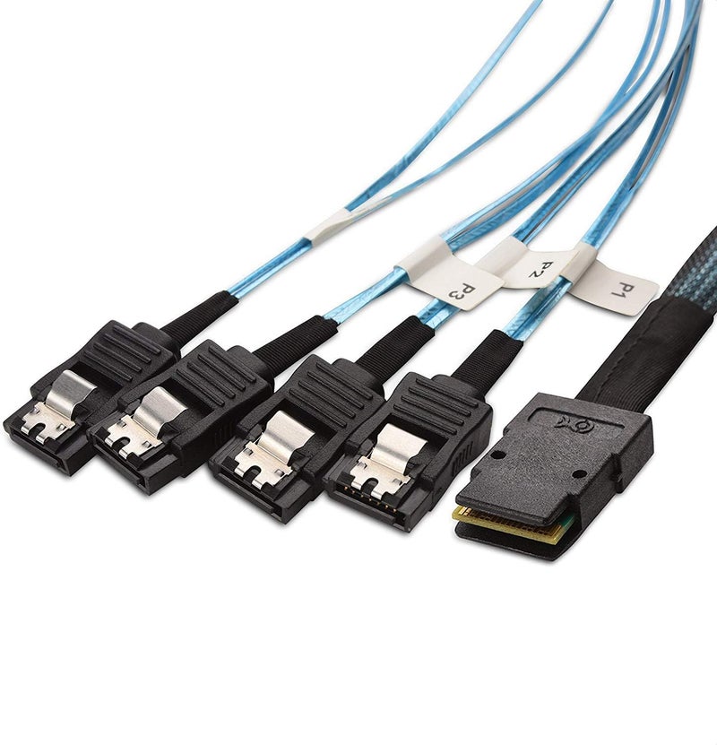 CableMatters Internal Mini SAS to SATA Cable 3.3 Feet (SFF-8087 to SATA Forward Breakout) - Image 1