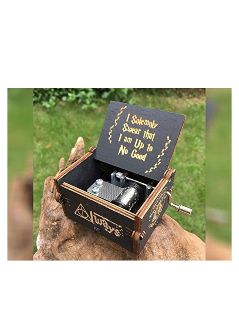Caaju Music Box Hand Cranked Collectable Wooden Engraved Musical Box Pack Of 1 - Image 3