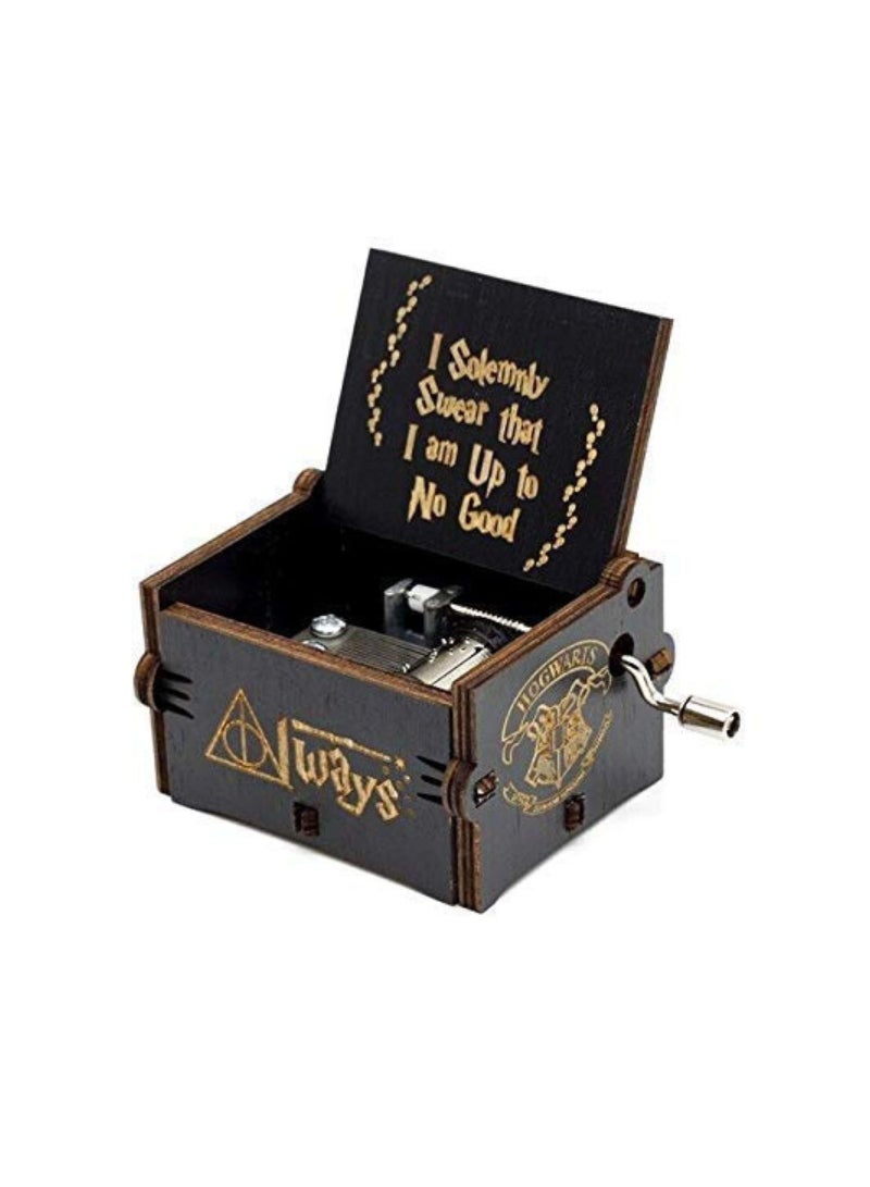 Caaju Music Box Hand Cranked Collectable Wooden Engraved Musical Box Pack Of 1 - Image 1