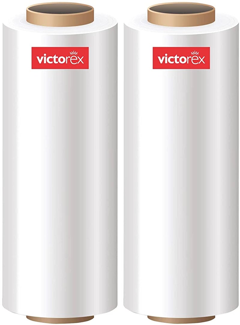 Victorex 24 Inch (600 mm) Width 200 Meter Packing Material Large Wrap Roll | Heavy Duty Packaging Sheet for Packing & Multipurpose Use | Length 1.5 KG Each, White | Pack of 2 - Image 1