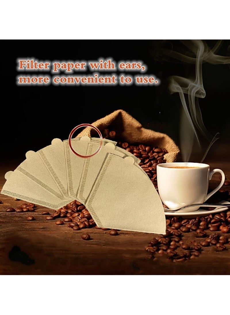 Qahwa - 100 Piece Coffee Paper Filter , Size 02 Brown - Image 1