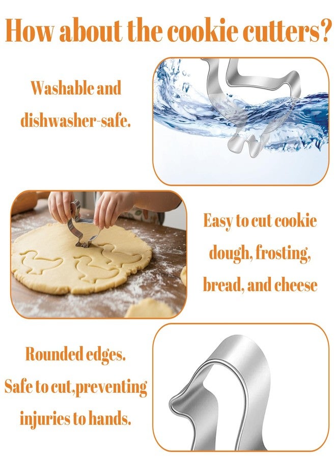 CZFSWT 4Pcs Goose Cookie Tool, Animal Cracker Cookies Tool, Cookie Molds for Baking Suitable for Party Baking and Making Themed Desserts - Image 5