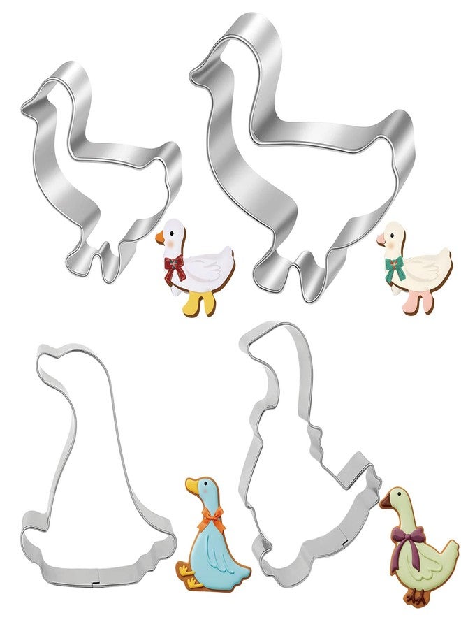 CZFSWT 4Pcs Goose Cookie Tool, Animal Cracker Cookies Tool, Cookie Molds for Baking Suitable for Party Baking and Making Themed Desserts - Image 1