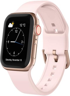 Sport Band Compatible with Apple Watch Bands 49mm 45mm 44mm 42mm 41mm 40mm 38mm, Soft Silicone Wristbands Replacement Strap with Classic Clasp for iWatch Series SE 8 7 6 5 4 3 2 1 Utral for Women Men