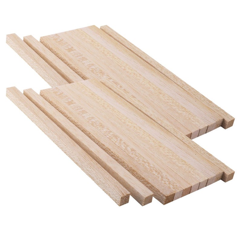 Segolike 20 Pieces Wood Art Craft Wooden Sticks Pieces Dowels Pole Rods Sweet Trees Wood Stick 200mmx10mm - Image 2