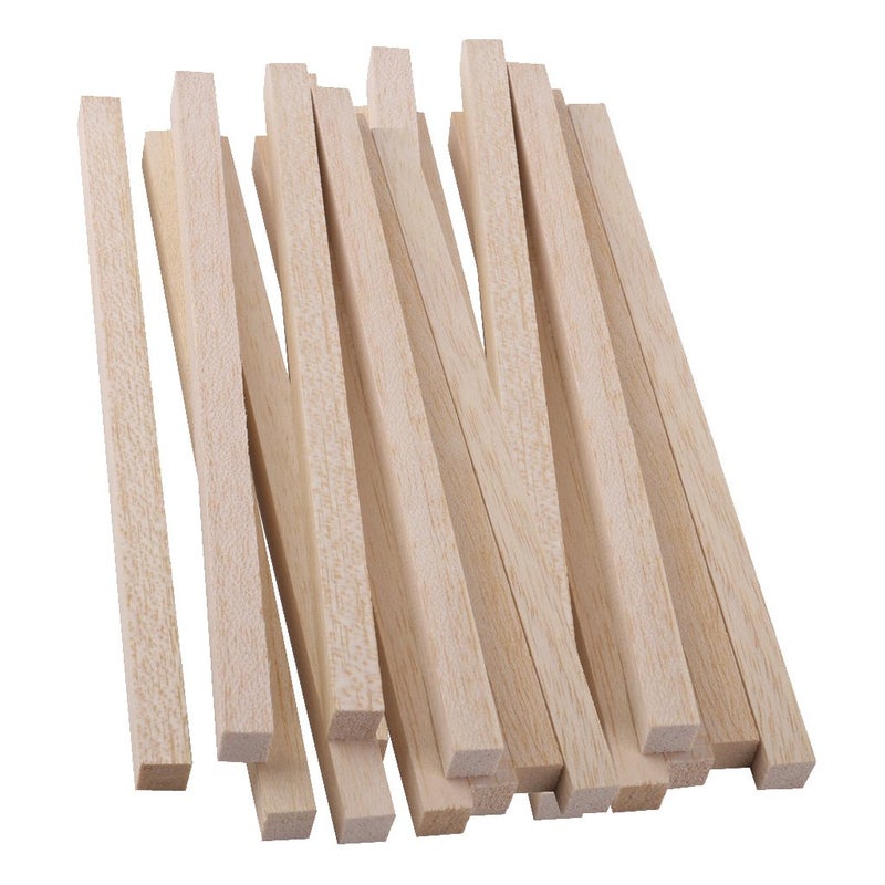 Segolike 20 Pieces Wood Art Craft Wooden Sticks Pieces Dowels Pole Rods Sweet Trees Wood Stick 200mmx10mm - Image 1