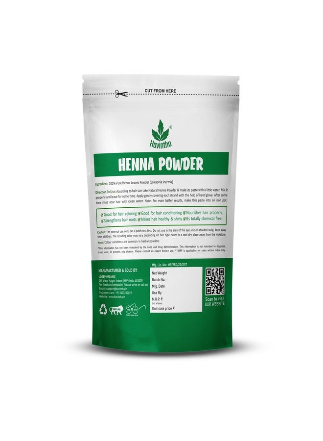 Havintha Natural Henna Powder for Hair Color | 100% Natural Hair Dye | Shiny, Smoothning, Hair Growth, Deep Conditioning, Frizzy Damaged Hair Powder- Lawsonia Inermis - 200gm - Image 2