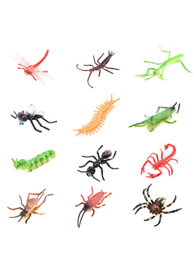 Simulation Animal Model Insect Model Toy Simulation Small Snake Turtle Turtle Wild Insect Early Education Toy-Color:070-12 Caterpillar  - Image 4