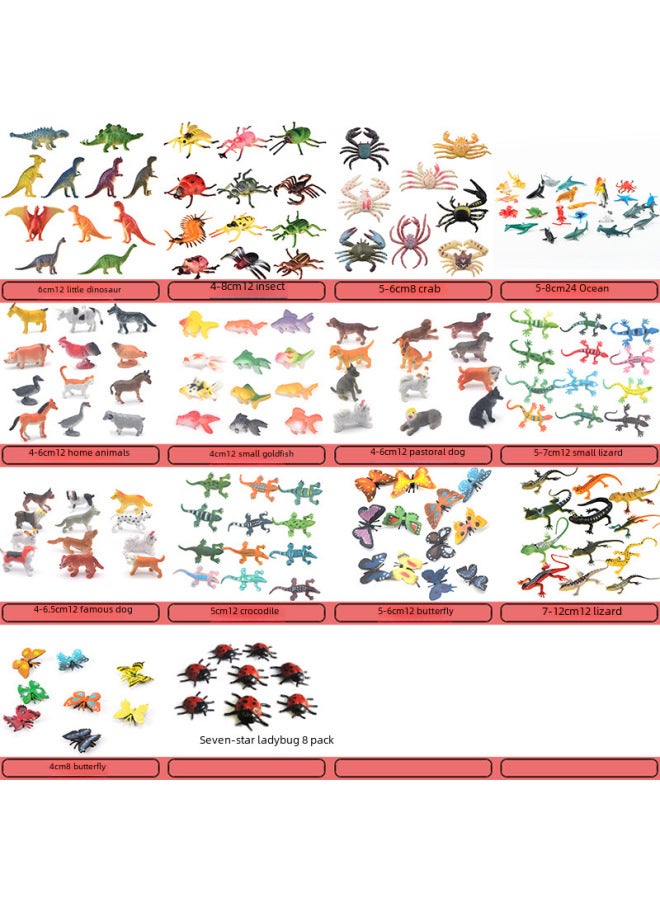 Simulation Animal Model Insect Model Toy Simulation Small Snake Turtle Turtle Wild Insect Early Education Toy-Color:070-12 Caterpillar  - Image 5